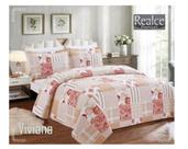 Kit Colcha 3 peças patchwork casal 2,20 x 2,40 realce Premium sultan