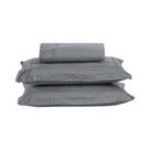 Kit Colcha 3 Peças Queen Percal 300 Fios Bordado Inglês Home Paris - Cinza