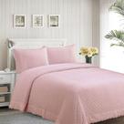 Kit Colcha Bordado Inglês King 03 Peças Adomes - Rosa ref4132