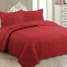 Kit Colcha Boutis Solteiro 2 peças Microfibra Classic Floral Vermelho Kit Colcha Boutis Solteiro 2 peças Microfibra Classic Floral Vermelho