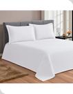 Kit Colcha Casal 3 Peças Gênova Teka 220x240 cm 100% Algodão Branco Piquet