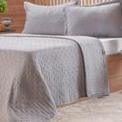 Kit Colcha Casal Miraggio New Soft 100% Poliéster 220x240cm Cinza Soft