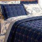 Kit Colcha Casal Queen Laurence 200fio Bordado Super Elegante