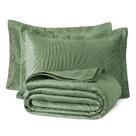 Kit Colcha Cobre Leito Cama Casal Queen Dupla Face 3 Peças 200 Fios Matelado Brisa Luxo Toque Macio Aveludado