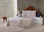 Kit Colcha Cobre Leito Cama King Tecido Rústico Topázio + Capas de Almofada 5 Peças