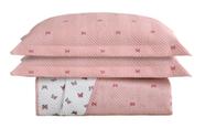 Kit Colcha Cobre Leito Queen Borboletas Sonhare Sultan