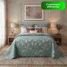 Kit Colcha Cobre Leito Queen Casal Dupla Face 3 Peças Microfibra Matelado Boutis Anti Antialérgico