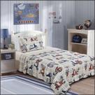 Kit colcha cobre leito Solteiro Infantil 160 x 230cm Evolution Patchwork Camesa