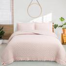Kit colcha cobre leito super king provence 280 x 300cm bordado inglês Textil Arte