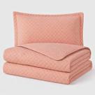 Kit Colcha Cocha Cobre Leito Jogo Roupa Cama Casal Super King 3 Pçs Matelado 400 Fios Bordado Linha