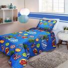 Kit Colcha com Fronha Dupla Face Cobre Leito Infantil Juvenil Tam. Solteiro Tema Vingadores ou Princesas