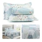 Kit Colcha de Cama 3 Peças Teka Jogo Queen Estampado