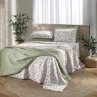 Kit Colcha Dohler Piquet Estampado Flora - 100% Algodão - Casal