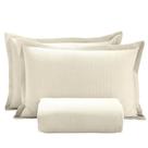 Kit Colcha Dohler Piquet Liso - 100% Algodão - Queen