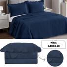 Kit Colcha e Porta Travesseiro Velvet Neo King 3 Peças 260x280 Marinho CAMESA