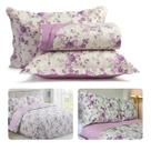 Kit colcha Jogo de Cama 3 Peças Casal Roses Bouti