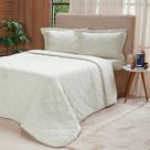 Kit Colcha King 200 Fios Lisa 100% Algodão 260x280cm Verde Broto