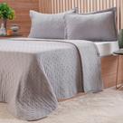Kit Colcha King Miraggio New Soft 100% Poliéster 260x280cm Cinza Soft