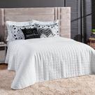Kit Colcha Matelassê Percal 300 fios Basic Casal 07 Peças 100% Poliéster - Branco Ethnic