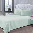 Kit Colcha Niazitex Ultrassônica Basics 240x260cm Queen Verde Menta 3 Peças