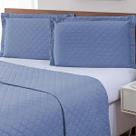Kit Colcha Niazitex Ultrassônica Basics 280x260 King Azul Denim 3 Peças Kit Colcha Niazitex Ultrassônica Basics 280x260 King Azul Denim 3 Peças