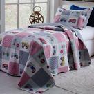 Kit Colcha Patchwork Rozac Solteiro 2 peças Teen Trucks