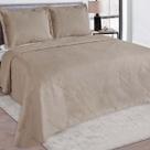 Kit Colcha Plaza Casal 220x240cm Porta-Travesseiros Bege