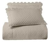 Kit Colcha Plume Bordado Inglês Queen Toque Pluma Ganso Sultan 3 Peças