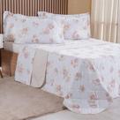 Kit Colcha Queen 200 Fios Estampada New 100% Algodão 240x260cm Classique