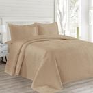 Kit Colcha Queen Boutis Mf Cazza Organic com 3 Peças Bege 230x250cm