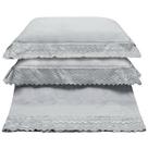Kit Colcha Queen Buettner Renda Elvis 3 Peças Cinza Kit Colcha Queen Buettner Renda Elvis 3 Peças Cinza
