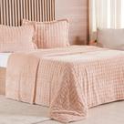 Kit Colcha Queen Luxor Dubble 100% Poliéster 240x260cm Tessi Rosa Areia