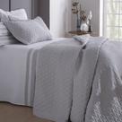 Kit Colcha Queen Matelassê Zig Prata 100% Algodão Naturalle