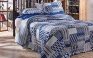 KIT COLCHA RZC BOUTI LONDON QUEEN 240X260 3PÇS - Cobre Leito com Estampa Dupla Face