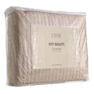 Kit Colcha Solteiro Matelassê Quadrat Bege com 1 Porta Travesseiro Lyor Kit Colcha Solteiro Matelassê Quadrat Bege com 1 Porta Travesseiro Lyor