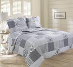 Kit Colcha Solteiro Patchwork Costurada Danielle Tamir
