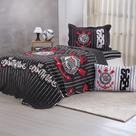Kit Colcha Solteiro Times de Futebol 160x220cm 100% Poliéster Corinthians Bene Casa Kit Colcha Solteiro Times de Futebol 160x220cm 100% Poliéster Corinthians Bene Casa