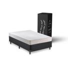 Kit Colchão na Caixa Smart Comfort 5 anos de garantoa Com Base Box Suede Preto Solteiro King Star