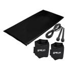 Kit Colchonete + Tornozeleira Caneleira Peso 4 Kg + Corda Cor:Preto Kit Colchonete + Tornozeleira Caneleira Peso 4 Kg + Corda Cor:Preto