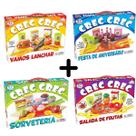 Kit Coleção Brinquedo Crec Crec Sorvete Festa Frutas Lanche Kit Coleção Brinquedo Crec Crec Sorvete Festa Frutas Lanche