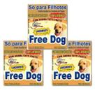 KIT COLEIRA FREE DOG PARA FILHOTES 36CM PARA CÃES 3pç