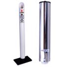 Kit Coletor Individual Café PVC Dispenser Redondo 50ml Inox