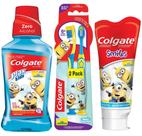 Kit Colgate Minions:Creme Dent 100g +Escova + Enx.Kids 250ml