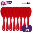 Kit Colher Arroz Silicone Cabo Curto Para Panela Elétrica Antiaderente Multiuso Preparar E Servir