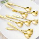 Kit Colher Coração Fofa para Cozinha Mesa Posta Douradas Café Sobremesa Chá Aço Inoxidável OURO 10PCS