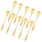 Kit Colher Coração Fofa para Cozinha Mesa Posta Douradas Café Sobremesa Chá Aço Inoxidável OURO 5PCS