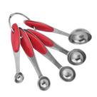 Kit Colher De Medição 5 Pçs Aço Inox C/ Cabo de Plástico - Unyhome
