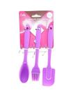 Kit Colher Pincel e Espátula de Silicone Lilás