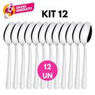 Kit Colher Sopa Mesa Talher Inox Conjunto Dia a Dia Jantar Refeição Bar Hoteis Restaurante Jogo