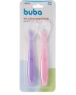 Kit Colheres Anatômicas em silicone Rosa e Lilás - Buba